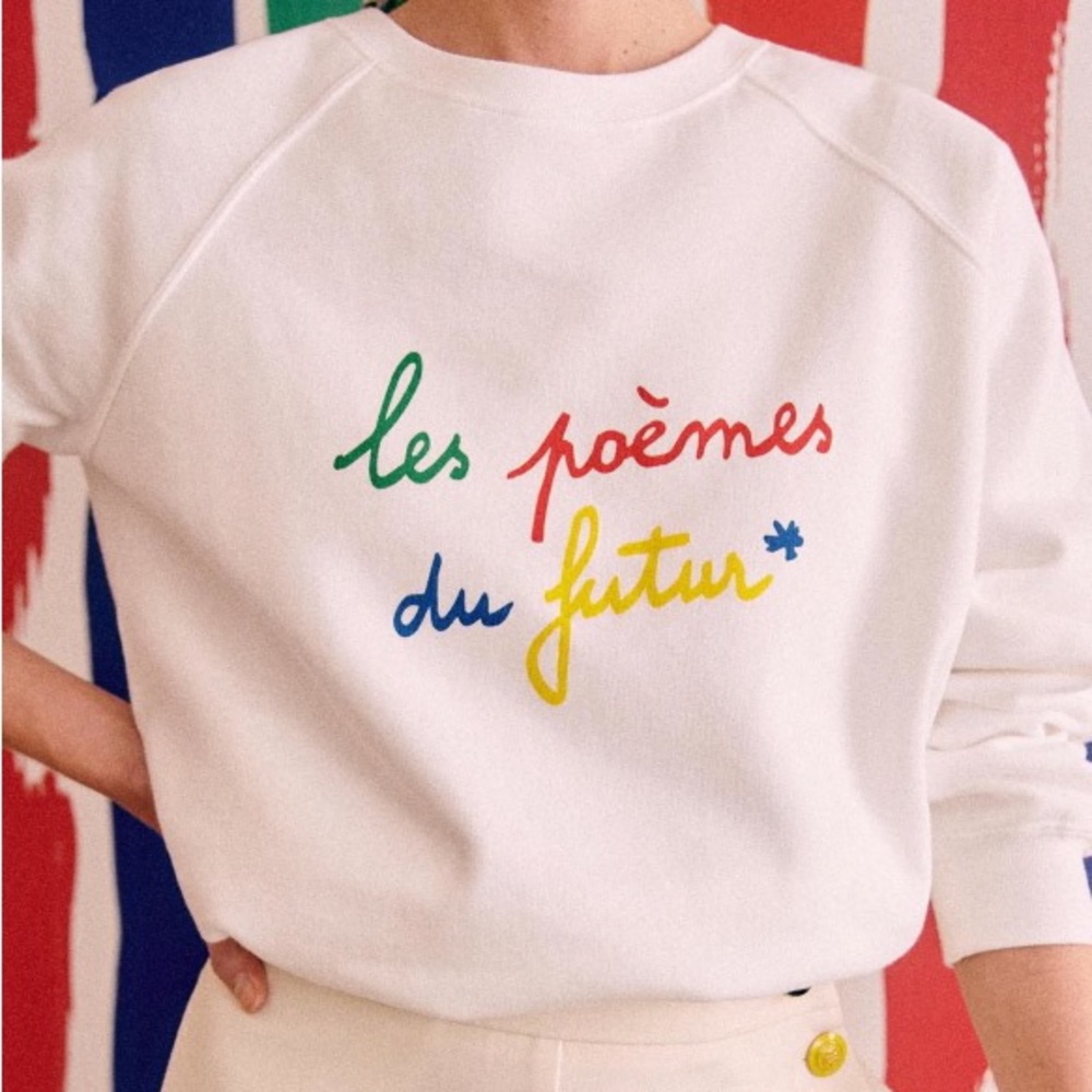 Sézane x JCC+ White Sweatshirt size L